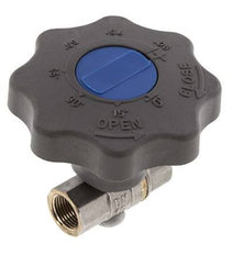 Válvula de bola de latón de 3/8 pulgadas de cierre suave para gas y agua de 2 vías