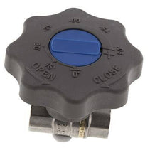 Válvula de bola de latón de 3/8 pulgadas de cierre suave para gas y agua de 2 vías