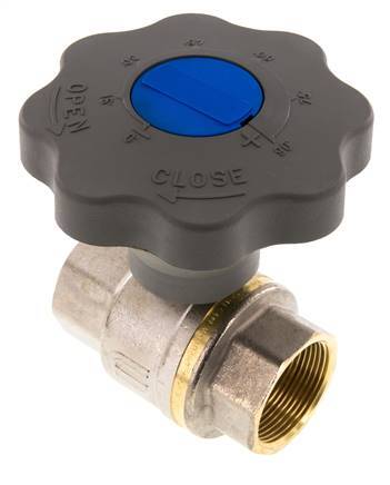 Válvula de bola de latón de cierre suave para gas y agua de 1-1/2 pulgadas