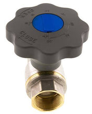 Válvula de bola de latón de cierre suave para gas y agua de 1-1/2 pulgadas