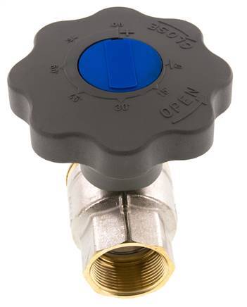 Válvula de bola de latón de cierre suave para gas y agua de 1-1/2 pulgadas