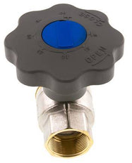 Válvula de bola de latón de cierre suave para gas y agua de 1-1/2 pulgadas