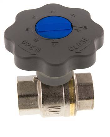 Válvula de bola de latón de cierre suave para gas y agua de 1-1/2 pulgadas