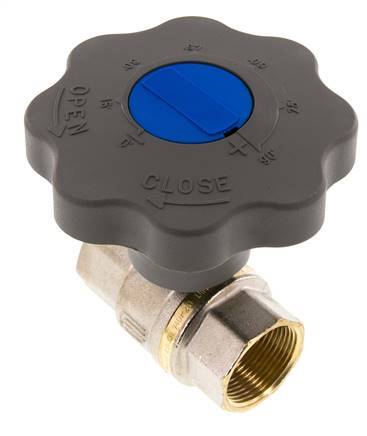 Válvula de bola de latón de cierre suave para gas y agua de 1-1/4 pulgadas