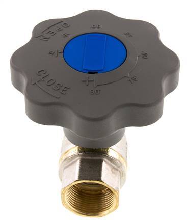 Válvula de bola de latón de cierre suave para gas y agua de 1-1/4 pulgadas