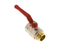 Válvula de bola de latón de 2 vías de diseño corto G/G de 1 pulgada, macho a hembra