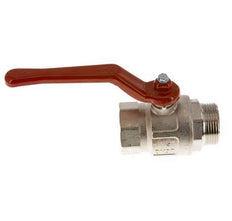 Válvula de bola de latón de diseño corto de 1-1/4 pulgadas de macho a hembra