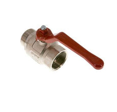 Válvula de bola de latón de diseño corto de 1-1/4 pulgadas de macho a hembra