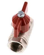 Válvula de bola de latón compacta de 2 vías con mango de mariposa de 3/8 pulgadas