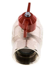 G Válvula de bola de latón compacta de 2 vías con mango de mariposa de 1-1/4 pulgadas