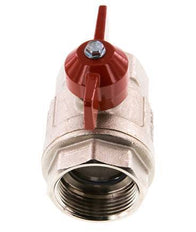 G Válvula de bola de latón compacta de 2 vías con mango de mariposa de 1-1/4 pulgadas