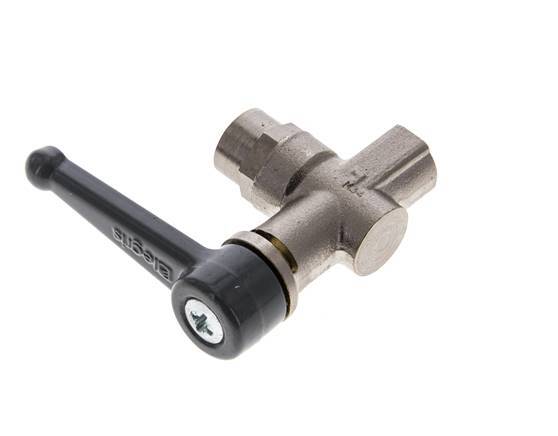 Válvula de bola de latón de 2 vías de 1/8 pulgadas