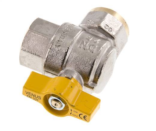 Rp 1 Inch Gas 2-Way Right Angle Brass Ball Valve