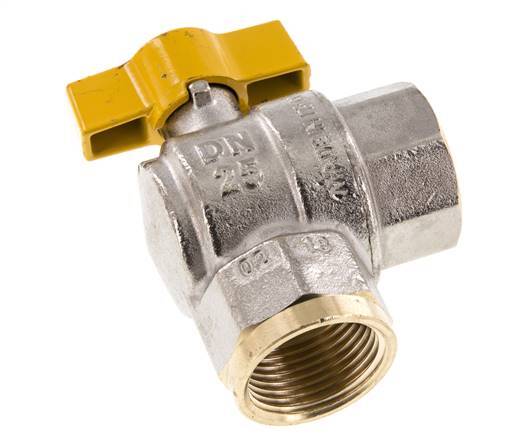 Rp 1 Inch Gas 2-Way Right Angle Brass Ball Valve