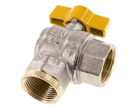 Rp 1 Inch Gas 2-Way Right Angle Brass Ball Valve