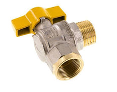 Válvula de bola de latón de ángulo recto macho a hembra R/Rp de 3/4 de pulgada para gas