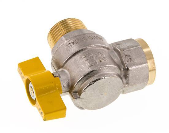 Válvula de bola de latón macho a hembra R/Rp de 1 pulgada de ángulo recto para gas