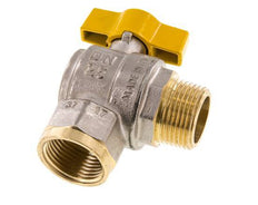 Válvula de bola de latón macho a hembra R/Rp de 1 pulgada de ángulo recto para gas