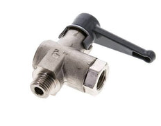 Válvula de bola de latón de ángulo recto de 1/4 de pulgada macho a hembra G/G