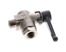 Válvula de bola de latón de ángulo recto de 1/4 de pulgada macho a hembra G/G