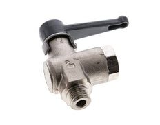 Válvula de bola de latón de ángulo recto de 1/4 de pulgada macho a hembra G/G