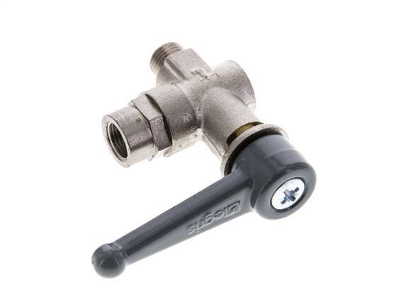 Válvula de bola de latón de 2 vías, macho a hembra, G/G 1/8 de pulgada