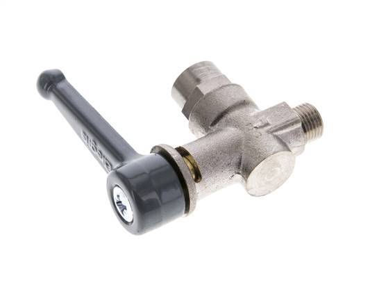 Válvula de bola de latón de 2 vías, macho a hembra, G/G 1/8 de pulgada