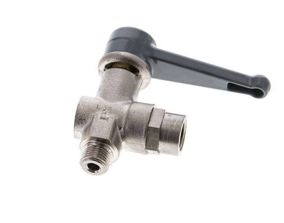 Válvula de bola de latón de 2 vías, macho a hembra, G/G 1/8 de pulgada