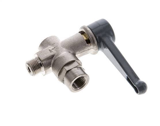 Válvula de bola de latón de 2 vías, macho a hembra, G/G 1/8 de pulgada