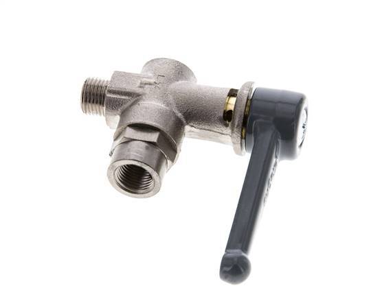 Válvula de bola de latón de 2 vías, macho a hembra, G/G 1/8 de pulgada