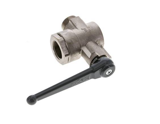 Válvula de bola de latón de ángulo recto de 3/4 de pulgada macho a hembra G/G