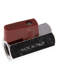 G 1/4 de pulgada Miniválvula de bola de latón de 2 vías 15 Bar