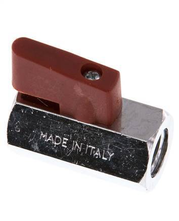 G 1/4 de pulgada Miniválvula de bola de latón de 2 vías 15 Bar