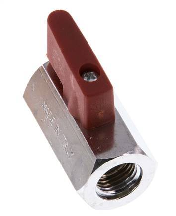 G 1/4 de pulgada Miniválvula de bola de latón de 2 vías 15 Bar