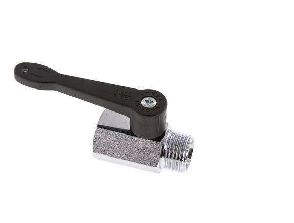 Válvula de bola de latón de 2 vías, macho a hembra, de 1/2 pulgada, mango largo, 15 bares