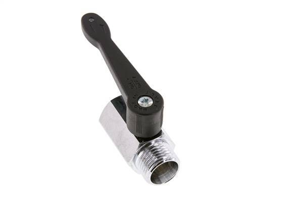 Válvula de bola de latón de 2 vías, macho a hembra, de 1/2 pulgada, mango largo, 15 bares