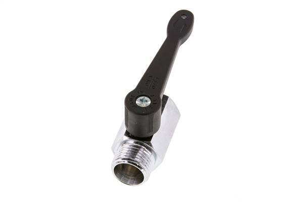 Válvula de bola de latón de 2 vías, macho a hembra, de 1/2 pulgada, mango largo, 15 bares