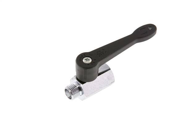 Válvula de bola de latón de 2 vías, macho a hembra, de 1/4 de pulgada, mango largo, 15 bares