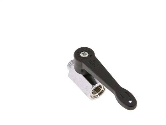 Válvula de bola de latón de 2 vías, macho a hembra, de 1/4 de pulgada, mango largo, 15 bares