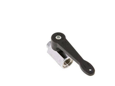 Válvula de bola de latón de 2 vías, macho a hembra, de 1/4 de pulgada, mango largo, 15 bares