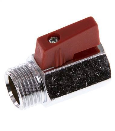 Válvula de bola de latón de 2 vías, macho a hembra, de 1/2 pulgada, 15 bar