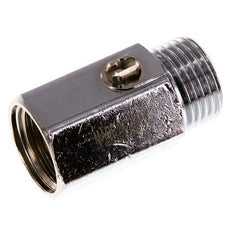 Válvula de bola de latón de 2 vías, macho a hembra, de 1/2 pulgada, accionada por un destornillador, 15 bares
