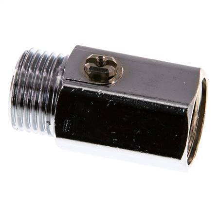 Válvula de bola de latón de 2 vías, macho a hembra, de 1/2 pulgada, accionada por un destornillador, 15 bares