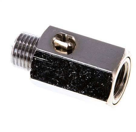 Válvula de bola de latón de 2 vías, macho a hembra, de 1/4 de pulgada, accionada por un destornillador, 15 bares