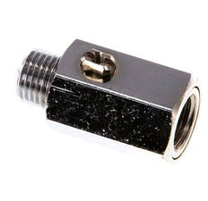 Válvula de bola de latón de 2 vías, macho a hembra, de 1/4 de pulgada, accionada por un destornillador, 15 bares