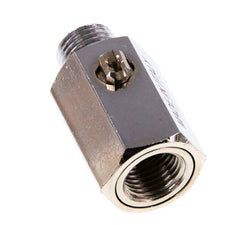 Válvula de bola de latón de 2 vías, macho a hembra, de 1/4 de pulgada, accionada por un destornillador, 15 bares