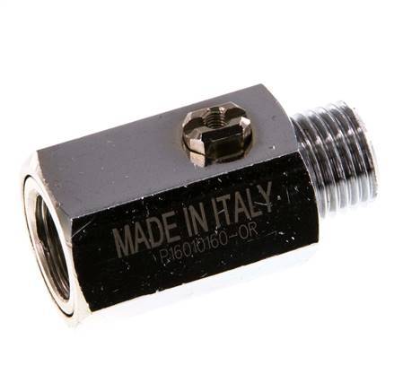 Válvula de bola de latón de 2 vías, macho a hembra, de 1/4 de pulgada, accionada por un destornillador, 15 bares