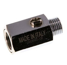 Válvula de bola de latón de 2 vías, macho a hembra, de 1/4 de pulgada, accionada por un destornillador, 15 bares