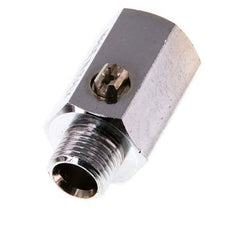 Válvula de bola de latón de 2 vías, macho a hembra, de 1/4 de pulgada, accionada por un destornillador, 15 bares