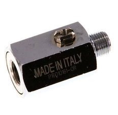 Mini válvula de bola de latón de 2 vías, macho a hembra, de 1/8 de pulgada, accionada por un destornillador, 15 bares